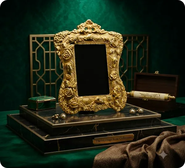 Gold-Tone_Traditional_Floral_Photo_Frame
