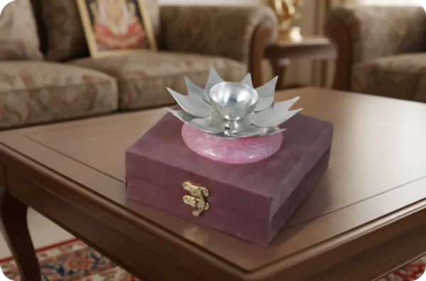 Silver-Tone_Lotus_Decorative_Diya