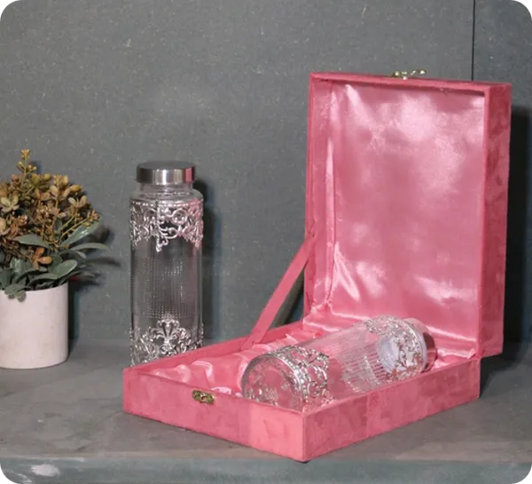 Glass_Silver_Embellished_Water_Bottle_Set
