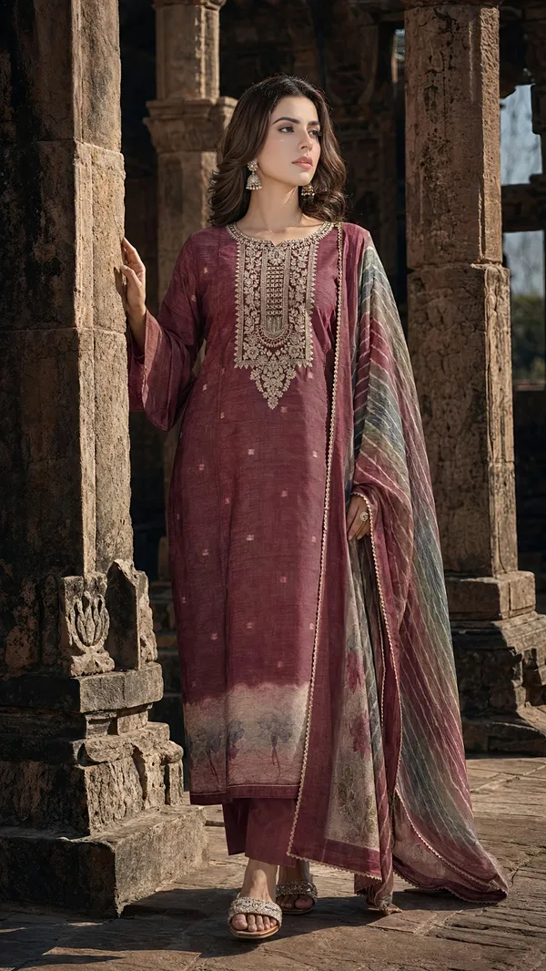 Royal_Mauve_Heritage_Unstitched_Suit_Set
