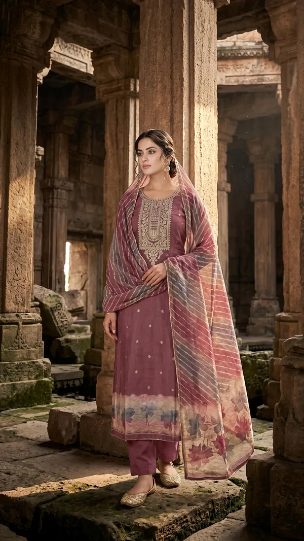 Royal_Mauve_Heritage_Unstitched_Suit_Set