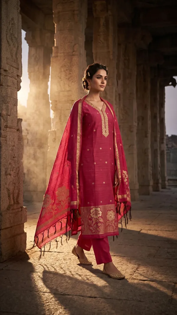 Rani_Pink_Regal_Silk_Unstitched_Suit_Set