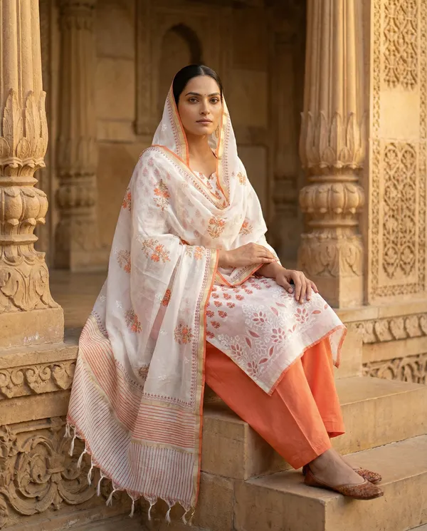 Peach_Blossom_Handblock_Unstitched_Suit_Set