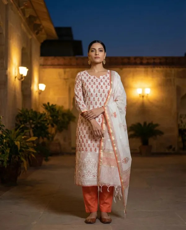 Peach_Blossom_Handblock_Unstitched_Suit_Set