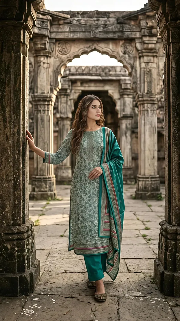 Firoza_Aabroo_Printed_Unstitched_Suit_Set