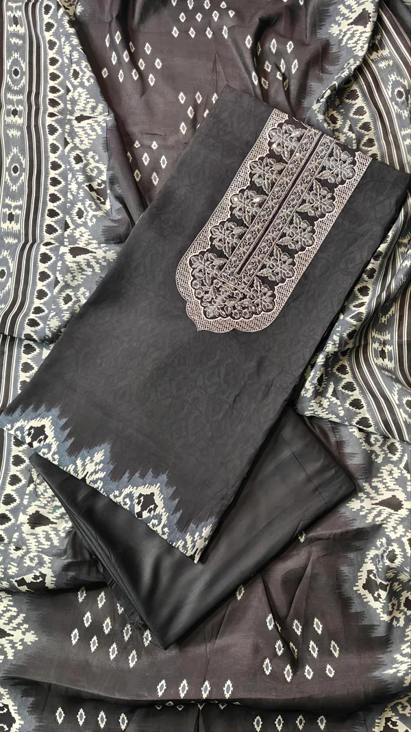 Charcoal_Ikat_Embroidered_Silk