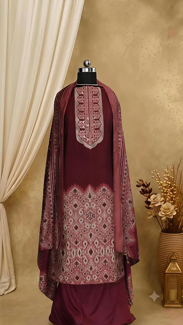 Burgundy_Ikat_Embroidered_Silk