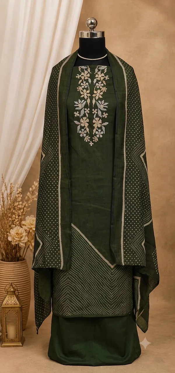 Emerald_Bandhani_Silk