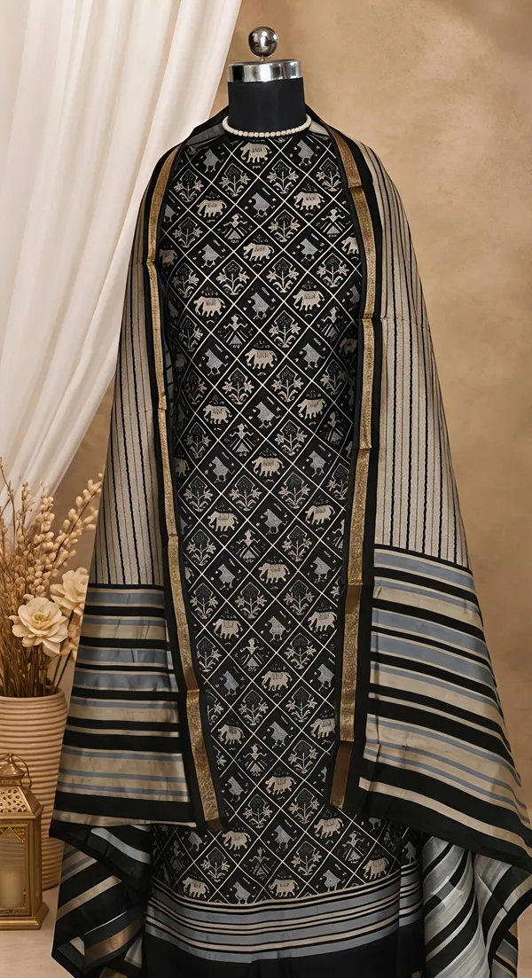 Midnight_Black_Ikat_Silk