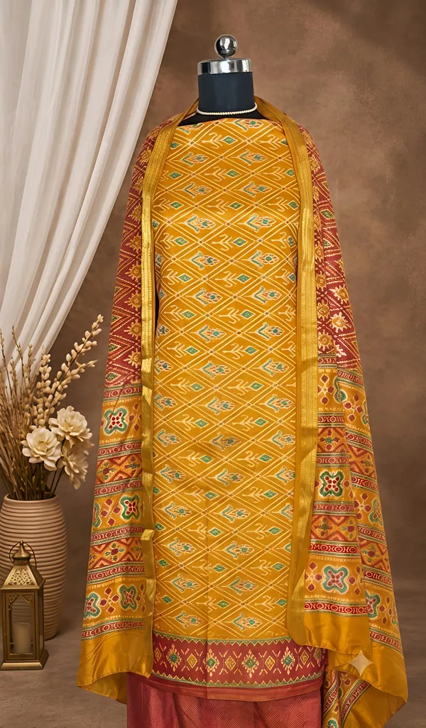 Mustard_Patola_Silk