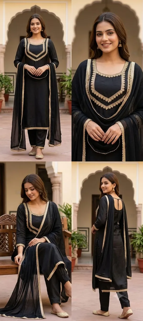Black_Embellished_Straight_Kurta_Set_For_Women
