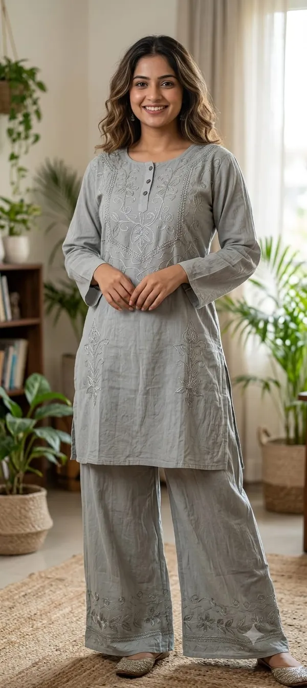 Grey_Embroidered_Kurta_Palazzo_Set_For_Women