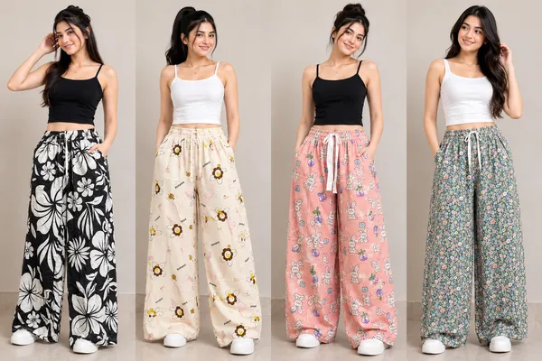 Women's_Printed_Wide_Leg_Palazzo_Pants,_Relaxed_Fit,_Soft_Breathable_Fabric_|_for_Home,_Office,_Loungewear,_Casual,_Dailywear_|_Comfortable_Trousers_for_Women_|_4_pes_set_trousers