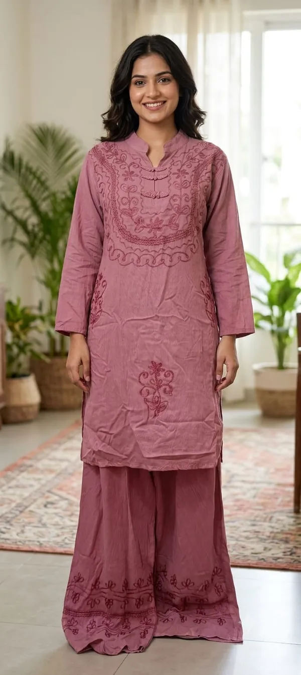 Mauve_Embroidered_Straight_Kurta_Set_For_Women