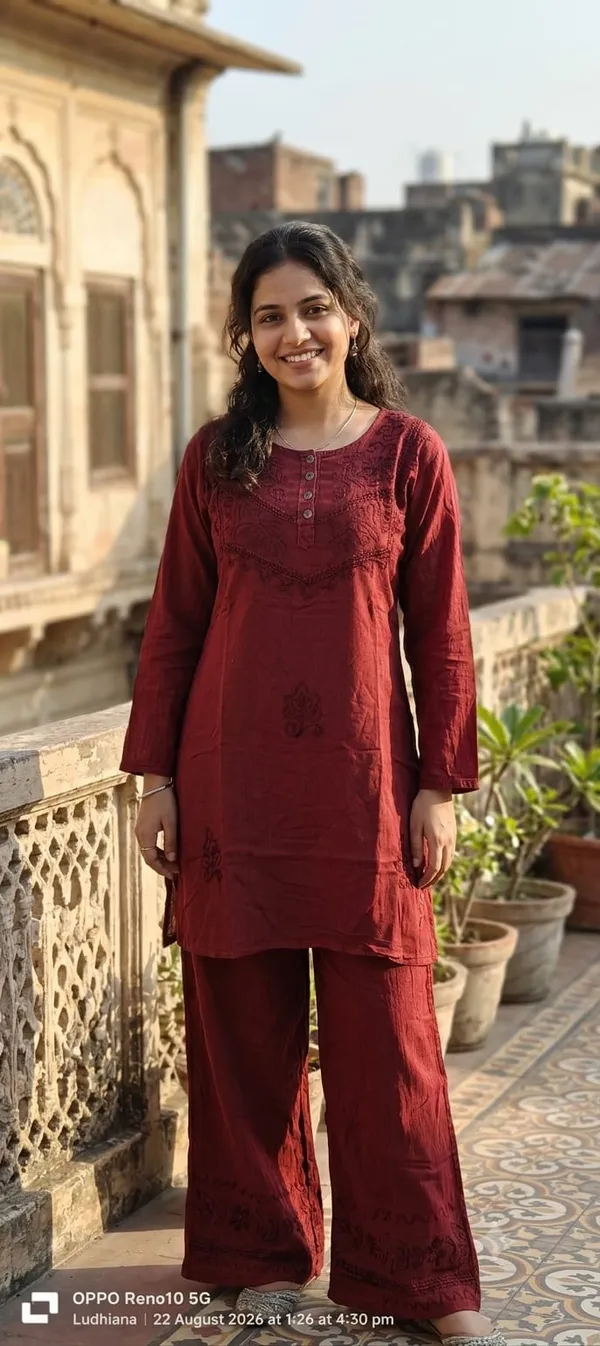 Maroon_Printed_Straight_Kurta_Set_For_Women