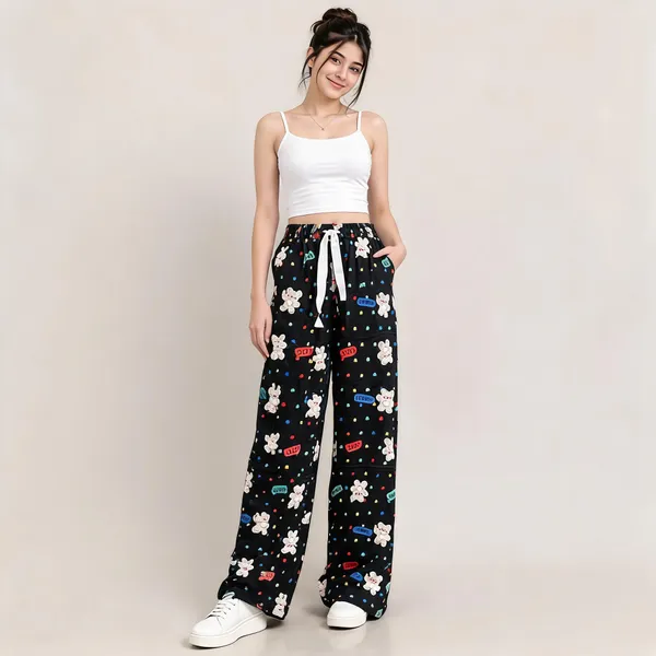 Multicolor_Printed_Wide_Leg_Pajama_Pants_For_Women