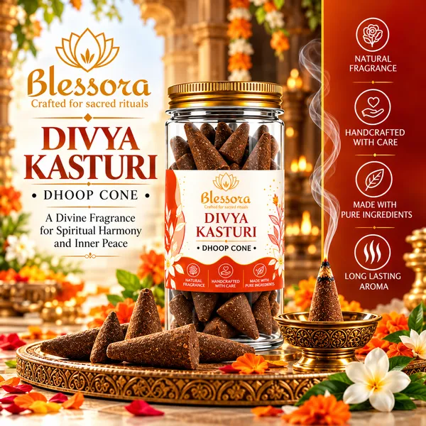 Blessora_Divya_Kasturi_Fragrance_Dhoop_Cones