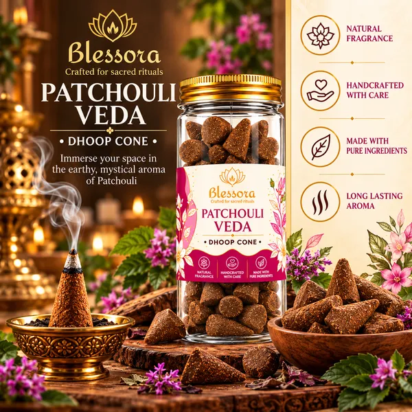 Blessora_Patchouli_Veda_Dhoop_Cones