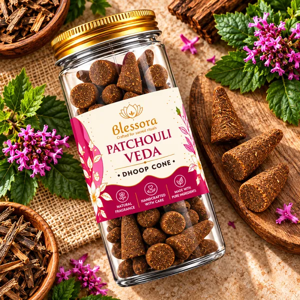 Blessora_Patchouli_Veda_Dhoop_Cones