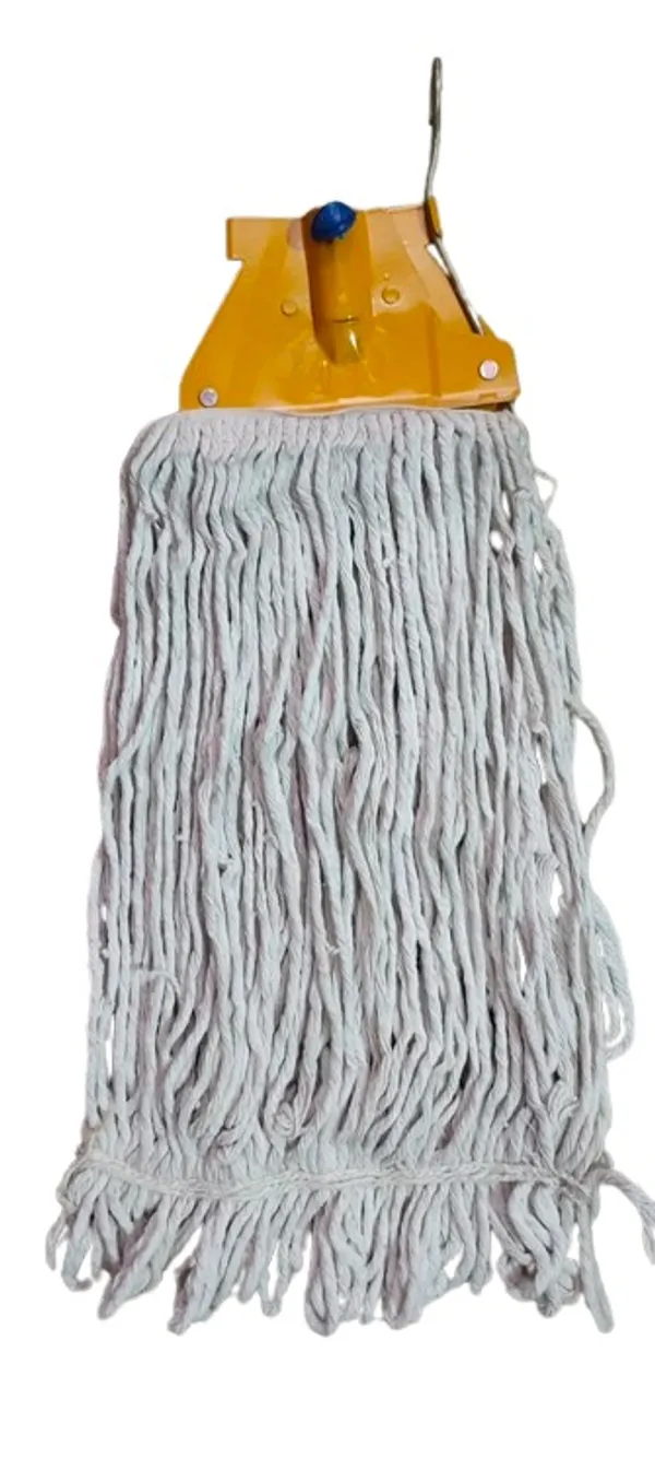 Grey_Yarn_Wet_Mop_Head_With_Yellow_Plastic_Clamp