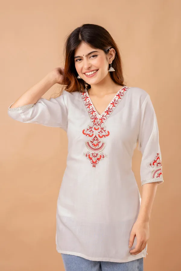 White_Straight_Kurti