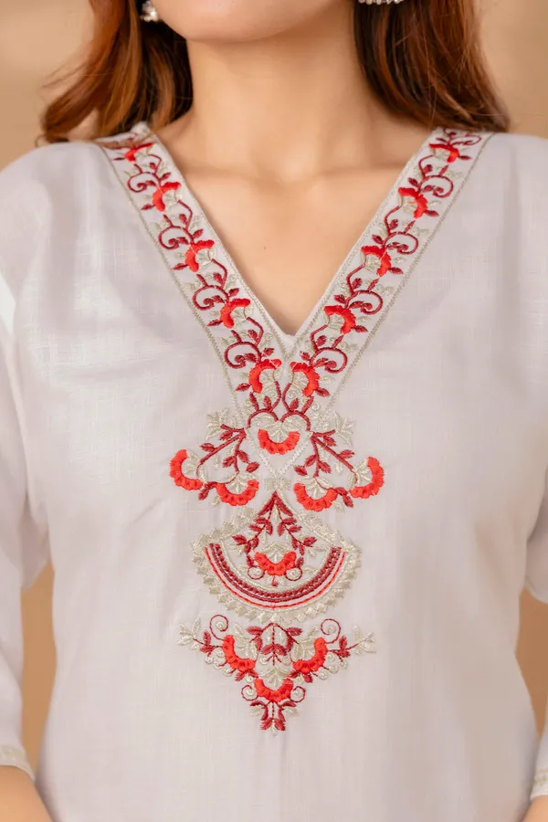 White_Straight_Kurti