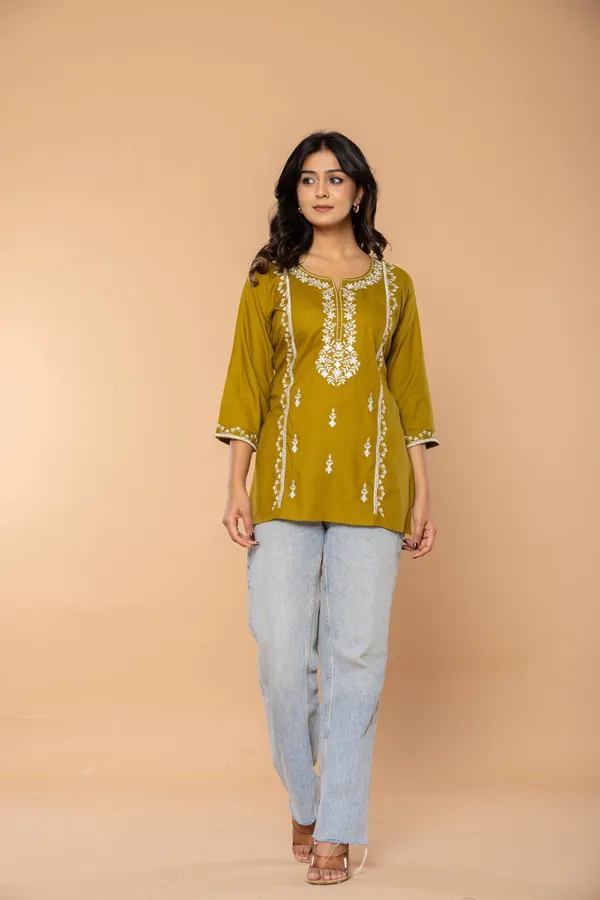 Mustard_Straight_Kurti