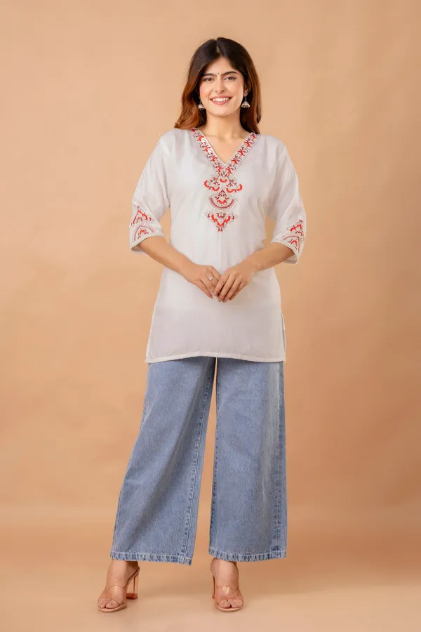 White_Straight_Kurti