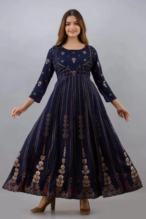 Navy_Rayon_Anarkali_Kurta_For_Women
