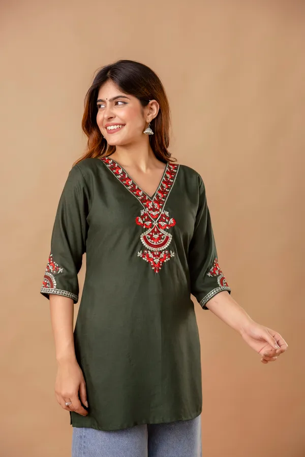 Olive_Straight_Kurta