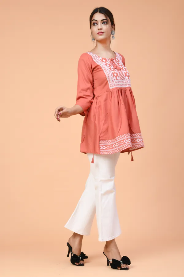 Coral_Flared_Kurti