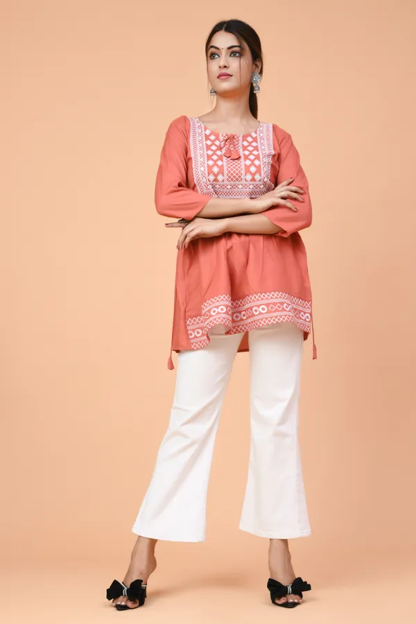 Coral_Flared_Kurti