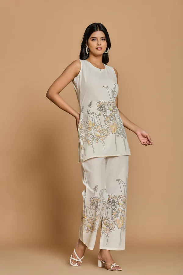 Cream_Sleeveless_Co-Ord_Set