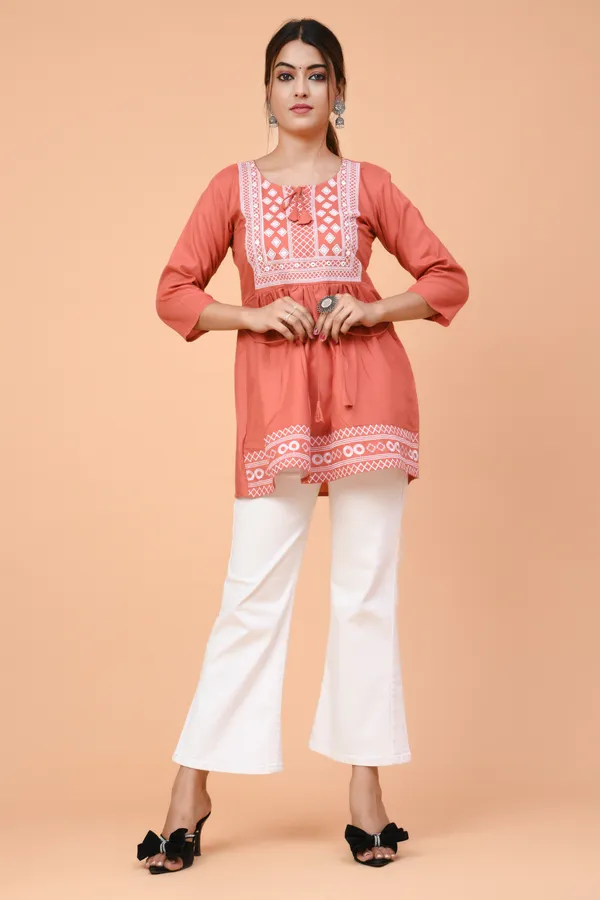 Coral_Flared_Kurti