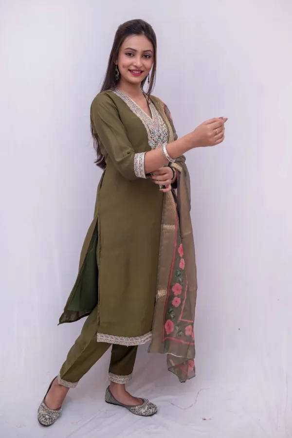 Olive_Roman_Silk_Kurta_Set_With_Dupatta_For_Women