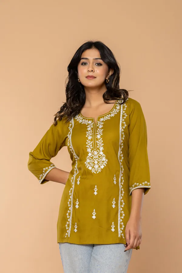 Mustard_Straight_Kurti