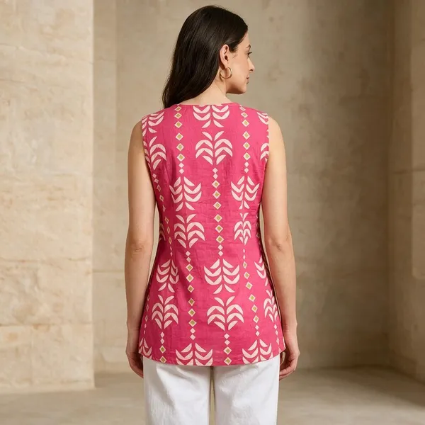 Pink_Cotton_Sleeveless_Top_For_Women