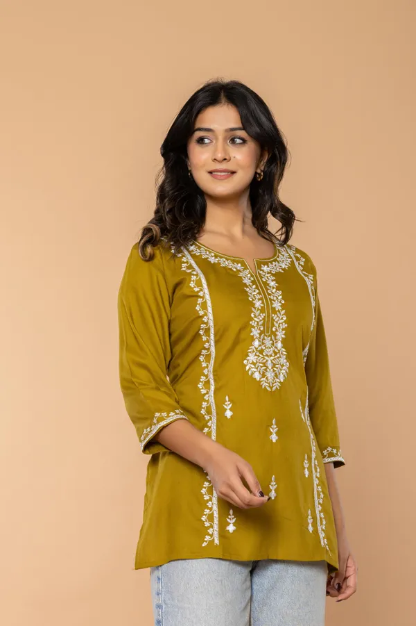 Mustard_Straight_Kurti
