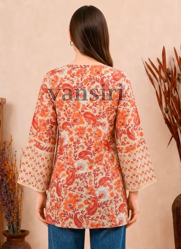 Cream_Cotton_Straight_Kurti_For_Women