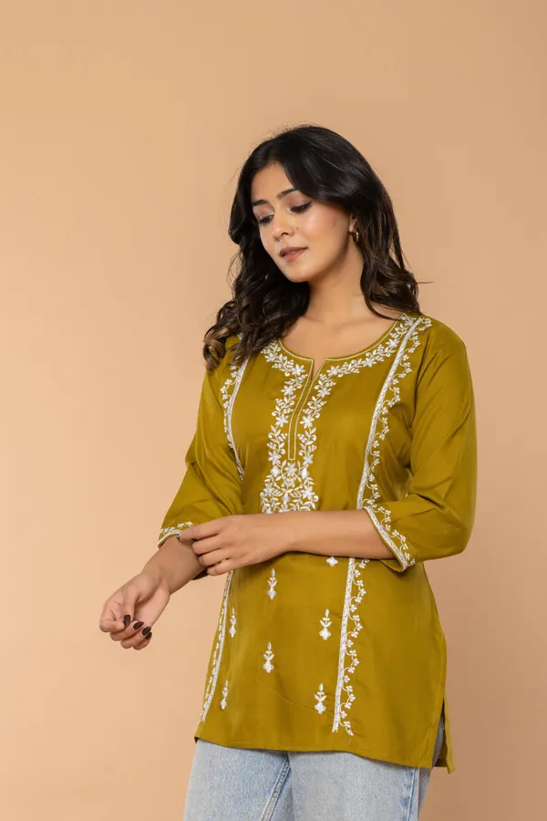 Mustard_Straight_Kurti