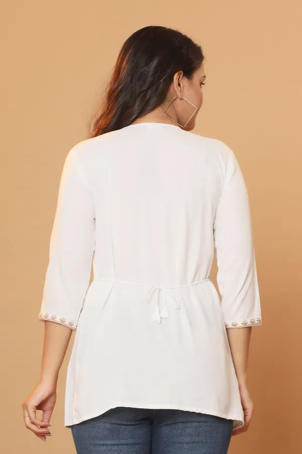 White_Tie-Waist_Tunic