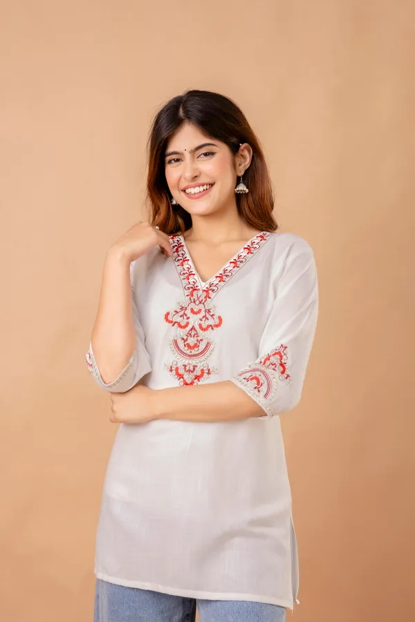 White_Straight_Kurti