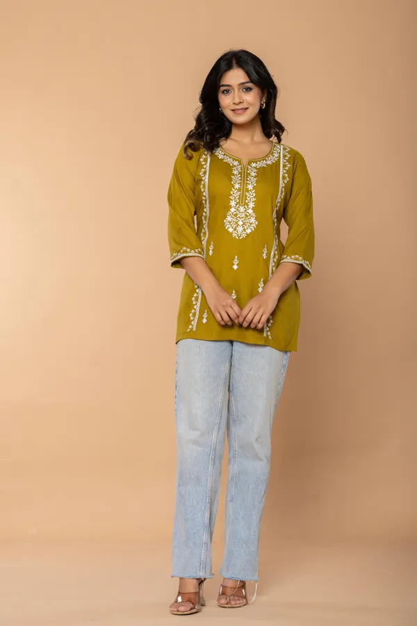 Mustard_Straight_Kurti