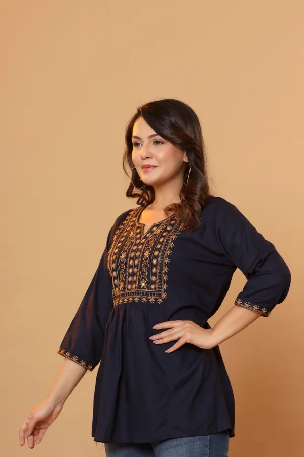 Navy_Flared_Kurti