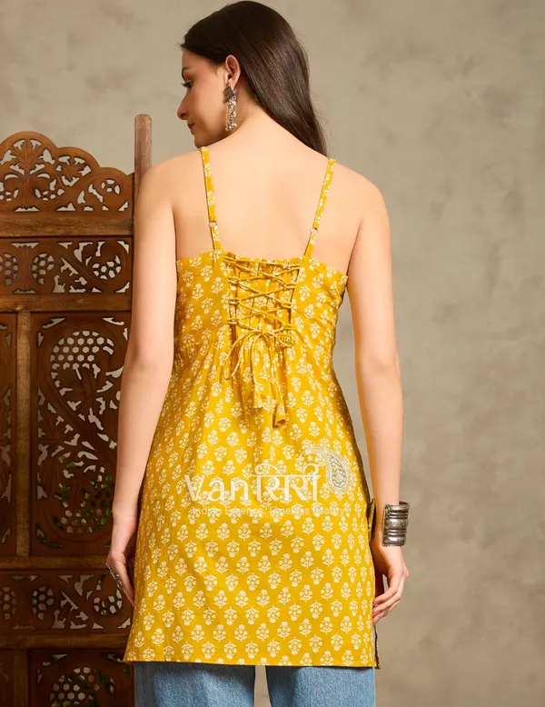 Yellow_A-Line_Kurti
