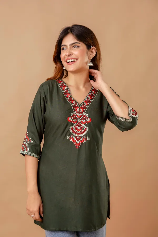 Olive_Straight_Kurta