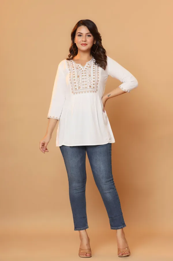 White_Tie-Waist_Tunic