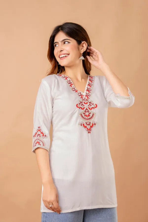 White_Straight_Kurti