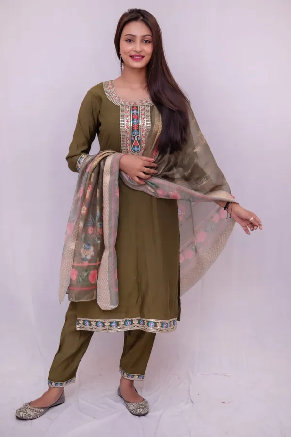 Olive_Roman_Silk_Kurta_Set_With_Dupatta_For_Women