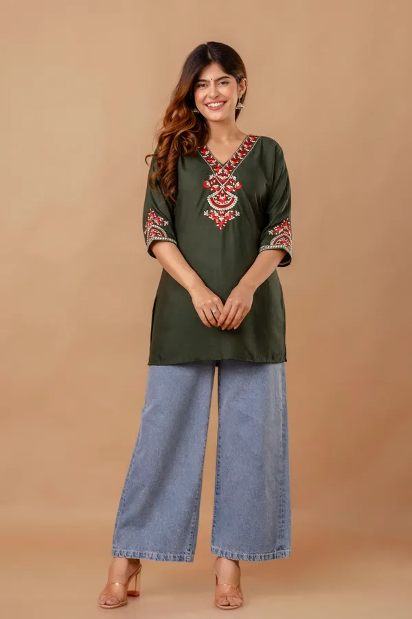 Olive_Straight_Kurta